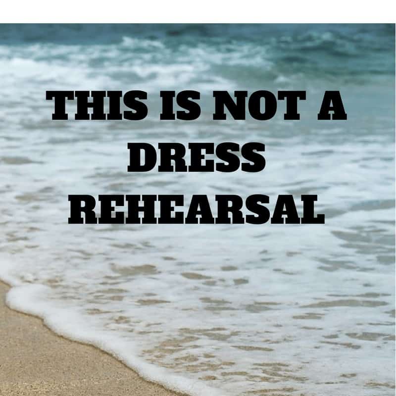 This is Not a Dress Rehearsal